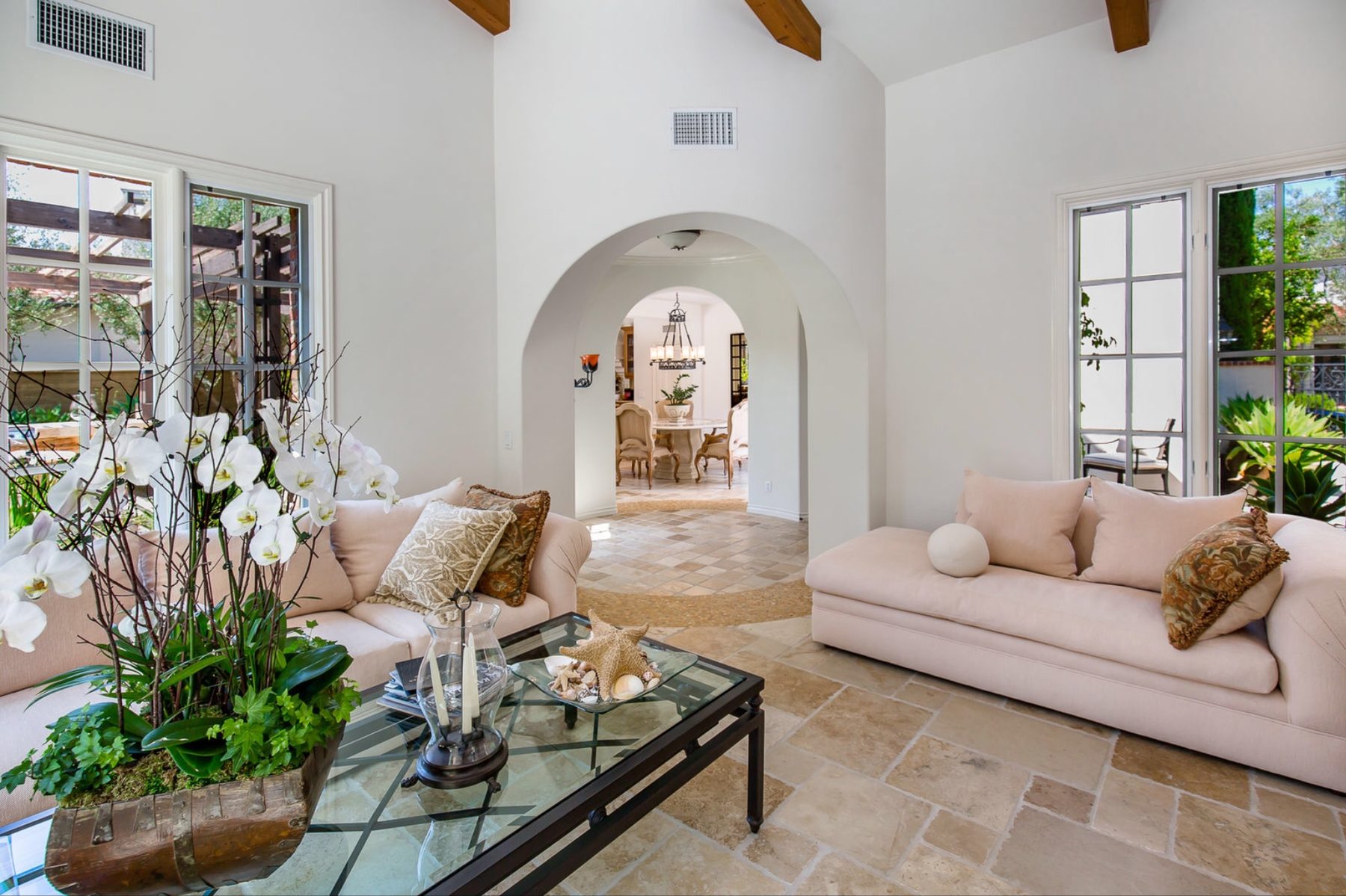 Great room through the entry arch
