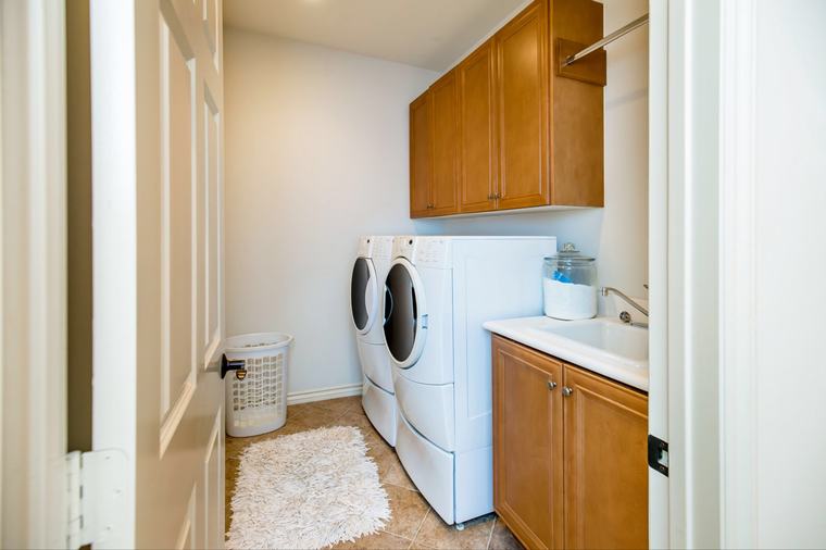 Interior laundry room
